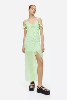 Шифоновое платье с воланами H&M