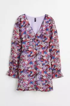 Шифоновое платье с завязками H&M