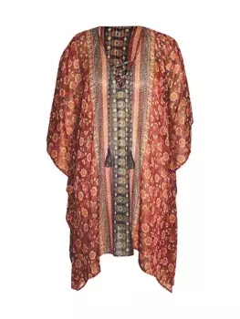 Шифоновый кафтан Zwina с цветочным принтом Miraclesuit Swim, черный