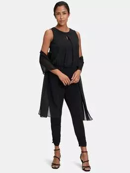 Шифоновый палантин Vera Mont, черный