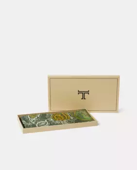 Шифоновый шелковый шарф с принтом пейсли Latouche, зеленый