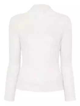 Шифоновый топ с драпировкой Issey Miyake, белый