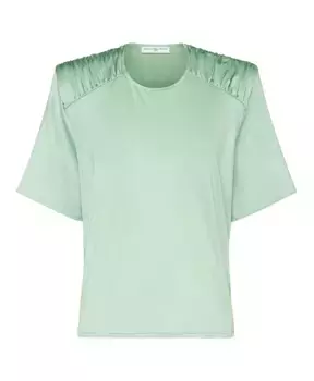 Шикарная футболка с драпировкой на плечах Mvp Wardrobe, зеленый