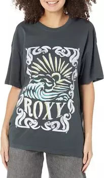 Шикарная футболка с косточками Roxy, цвет Anthracite