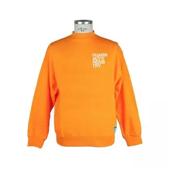 Шикарная оранжевая толстовка с круглым вырезом и логотипом Pharmacy Industry