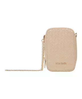 Шикарная плетеная мини сумка Carlo Colucci, коричневый