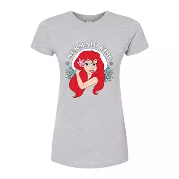 Шикарная приталенная футболка Disney's The Little Mermaid для юниоров Licensed Character, серый