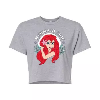 Шикарная укороченная футболка Disney's The Little Mermaid для юниоров Licensed Character, серый