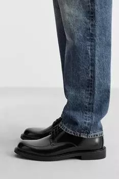 Шикарные кожаные туфли ZARA, черный
