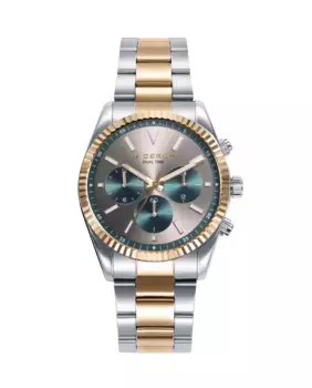 Шикарные мужские часы с двухцветным стальным корпусом и браслетом Viceroy, мультиколор