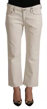 Шикарные укороченные джинсы Off-White — must-have для модниц Dolce & Gabbana, кремовый
