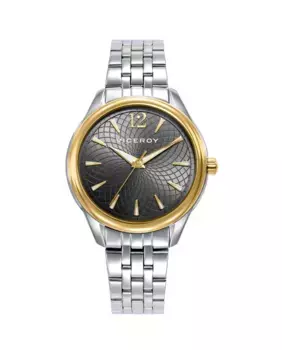 Шикарные женские часы с двухцветным корпусом из стали с IP-покрытием и стальным браслетом Viceroy, серебряный