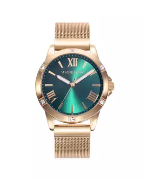 Шикарные женские часы с золотым стальным корпусом и браслетом Viceroy, золотой