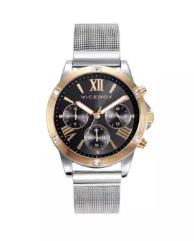 Шикарные женские часы со стальным корпусом и браслетом Viceroy, серебрянный
