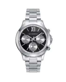 Шикарные женские часы со стальным корпусом и браслетом Viceroy, серебро