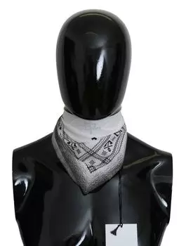 Шикарный белый хлопковый мужской шарф Costume National