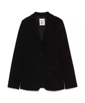 Шикарный пиджак с заостренными лацканами Semicouture, черный