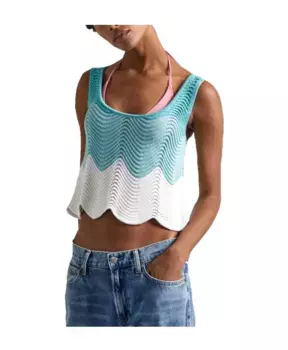 Шикарный топ из галеа Pepe Jeans, синий