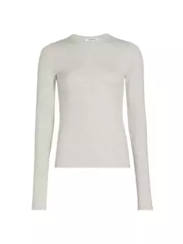 Шиммерная футболка Isabella в рубчик Splendid, цвет oat heather