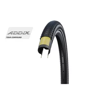 Шина Schwalbe Marathon Almotion 27,5x2,15 дюйма светоотражающий, черное серебро