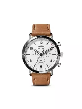 Shinola наручные часы Canfield Sport Chronograph 45 мм, белый
