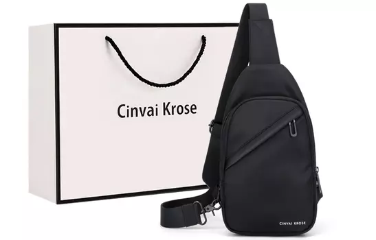 Shinway Cross Simvay Clos Мужская сумка через плечо, Черный (с фирменным подарочным пакетом)