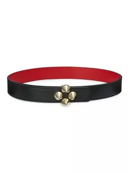 Шипастый кожаный пояс Christian Louboutin, черный