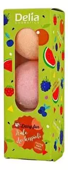 Шипучие бомбочки для ванны (апельсин, лесные ягоды, арбуз), 3 шт. Delia Cosmetic, Dairy Fun, Delia Cosmetics