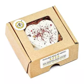 Шипучий шарик для ванны Роза 80г Miodowa Mydlarnia