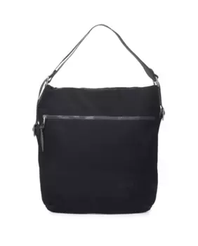 Широкая черная сумка-рюкзак через плечо Kcb