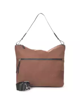 Широкая коричневая сумка через плечо Kcb