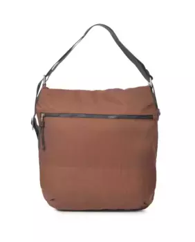 Широкая коричневая сумка-рюкзак на плечо Kcb