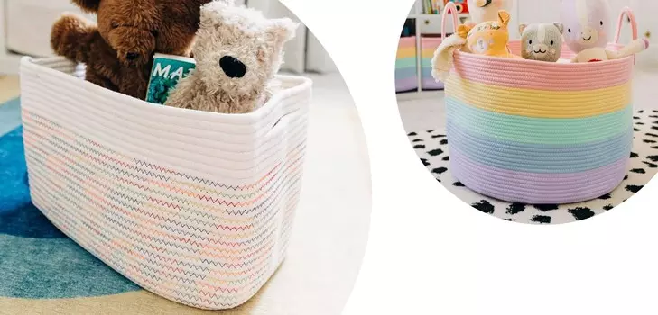 Широкая корзина для белья + полочная корзина - РАДУГА OrganiHaus