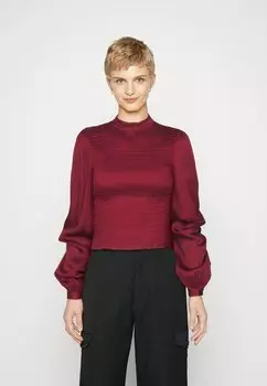 Широкая рубашка манга ONLY ONLERICA SMOCK, цвет cabernet