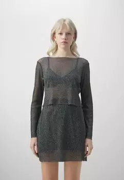 Широкая рубашка манга ONLY ONLMERLA GLITTER, черный