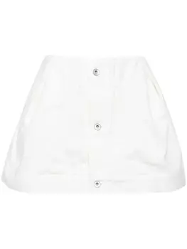 Широкая саржевая юбка sacai, бежевый