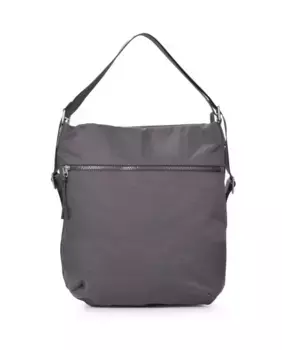 Широкая серая сумка-рюкзак на плечо Kcb