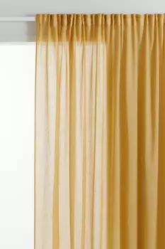 Широкая штора из смеси льна H&M, 250x250 см, желтый