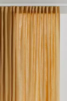 Широкая штора из смеси лиоцелла H&M, 250x250 см, желтый
