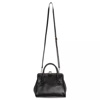 Широкая сумка с ручкой и застежкой Ys, цвет черный