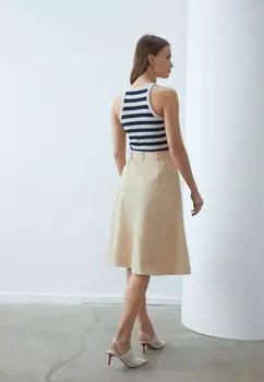 Широкая юбка в сборку Anna Field, бежевый