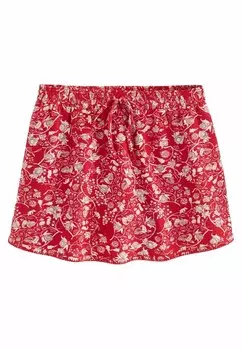 Широкая юбка в сборку ELASTICATED WAIST SUMMER, REGULAR FIT Next, красный
