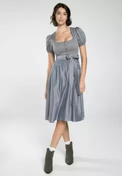 Широкая юбка в сборку FERRARA Spieth & Wensky, сине-серый