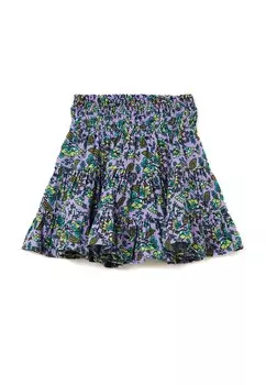 Широкая юбка в сборку FLORAL TIERED OVS, темно-фиолетовый