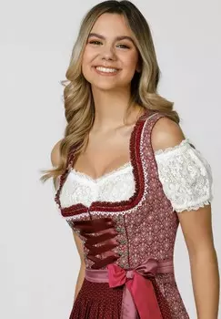 Широкая юбка в сборку KIM Stockerpoint, бордовый