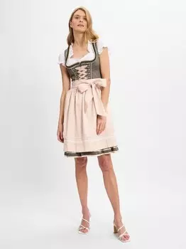 Широкая юбка в сборку Krger Dirndl, зеленый