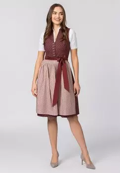 Широкая юбка в сборку Stockerpoint, бургундия