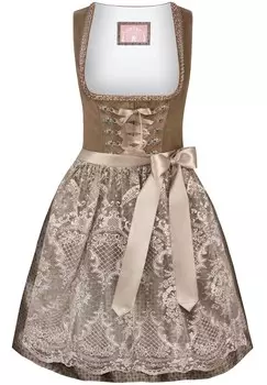 Широкая юбка в сборку STOCKERPOINT, цвет Brown/Light brown