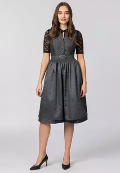 Широкая юбка в сборку Stockerpoint, серый