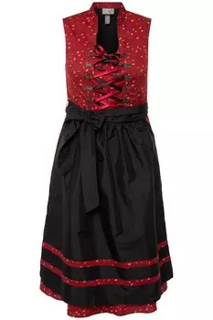 Широкая юбка в сборку Ulla Popken, красный